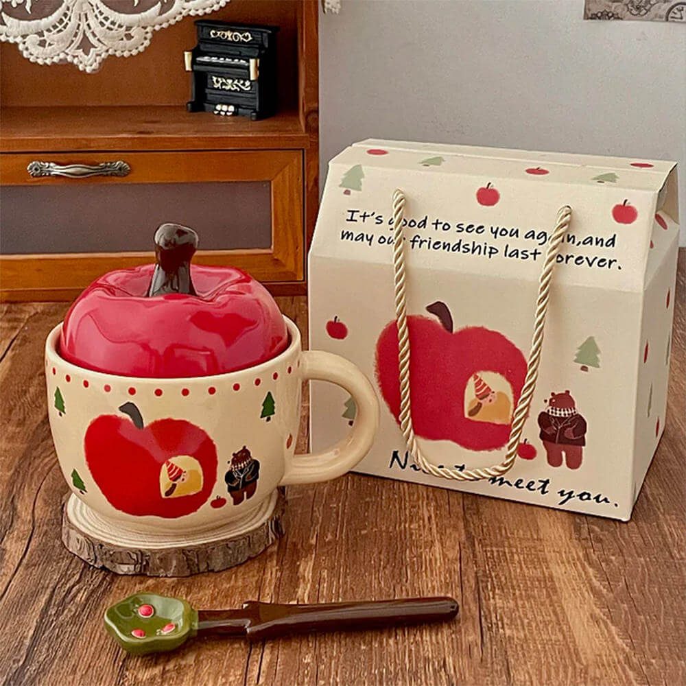 Apple Shaped Ceramic Mug - Image 6