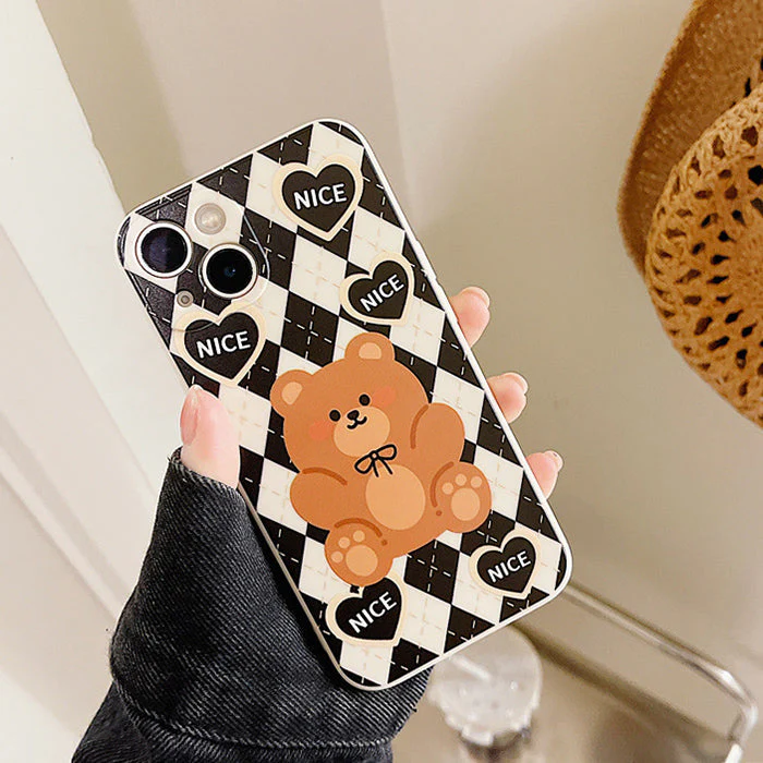 Argyle Bear iPhone Case - Image 2