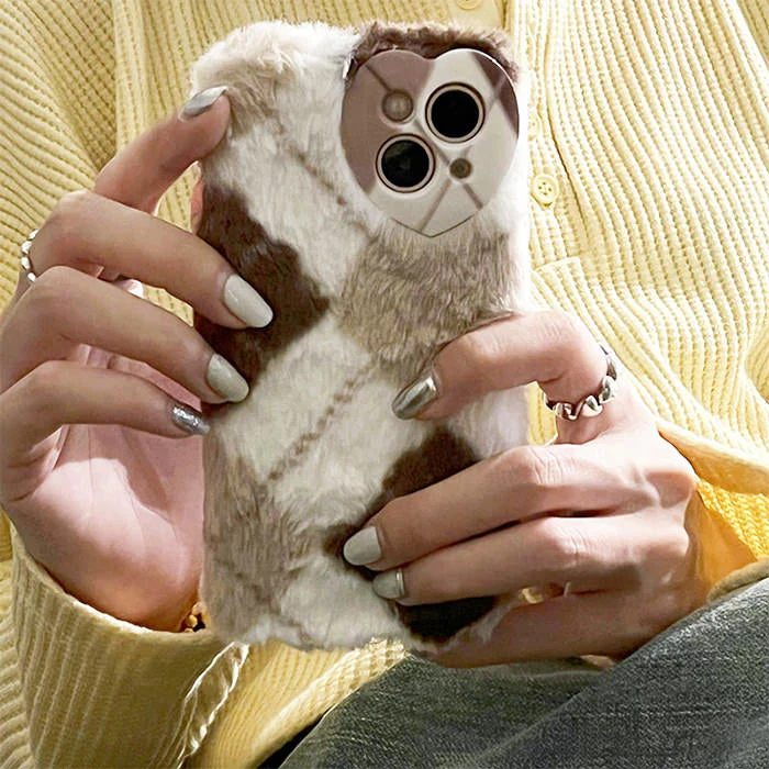 Argyle Fuzzy iPhone Case - Image 2