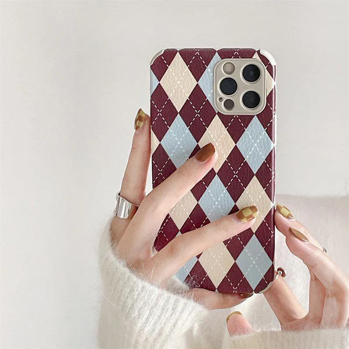 Argyle Pattern iPhone Case - Image 2