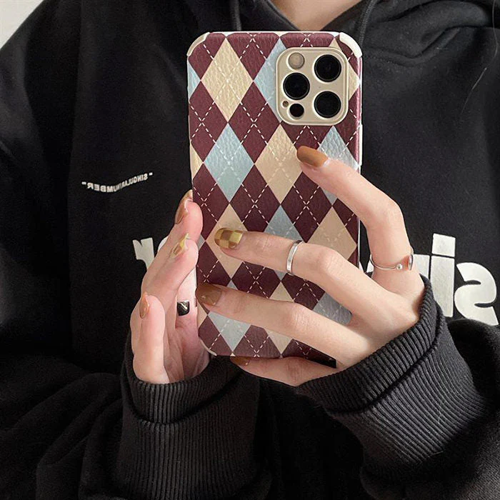 Argyle Pattern iPhone Case - Image 4