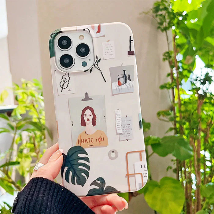 Artsy Aesthetic Girl iPhone Case - Image 3
