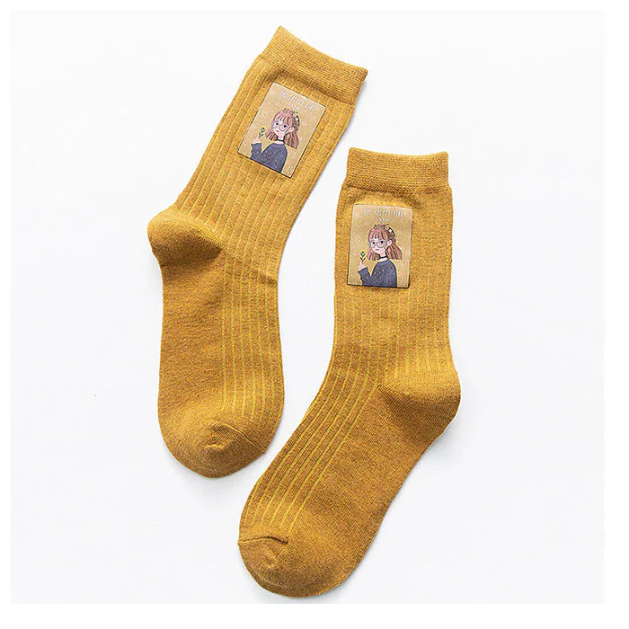 Artsy Aesthetic Girl Socks - Image 6