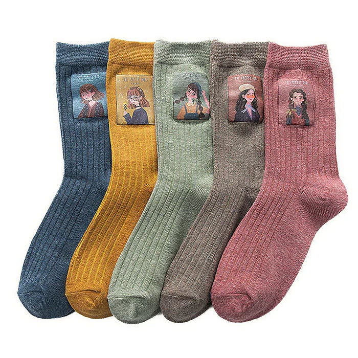 Artsy Aesthetic Girl Socks - Image 7