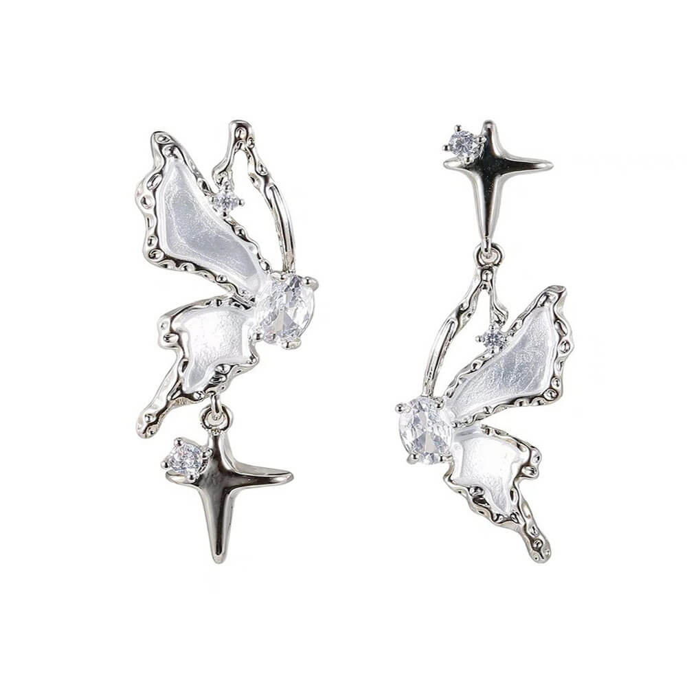 Asymmetric Butterfly Earrings - Image 2