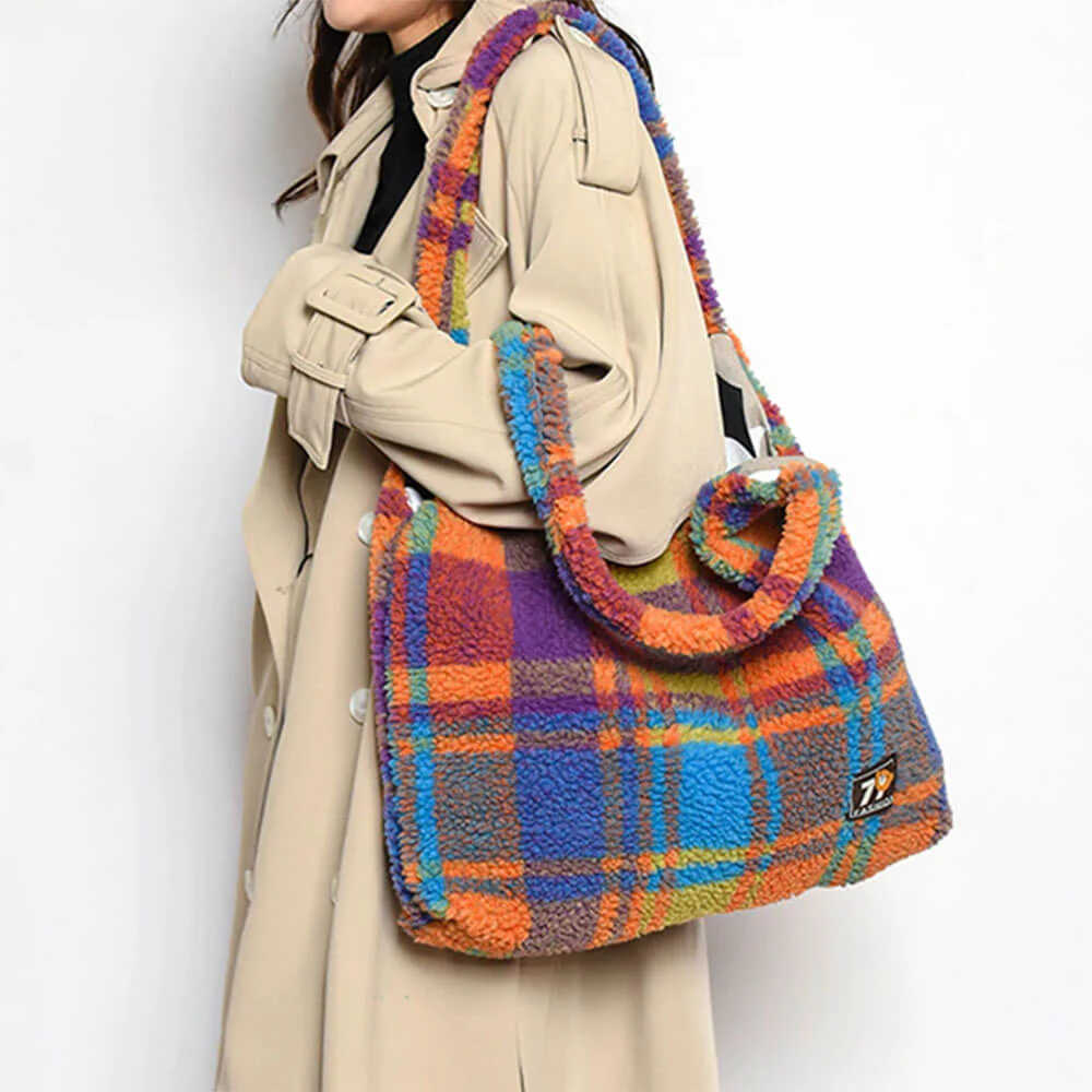 Autumn Feels Plaid Tote Bag - Image 4