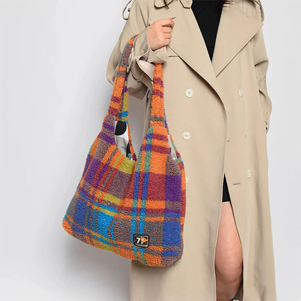 Autumn Feels Plaid Tote Bag - Image 5