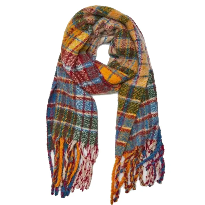 Autumn Feels Plaid Wool Scarf - Image 4