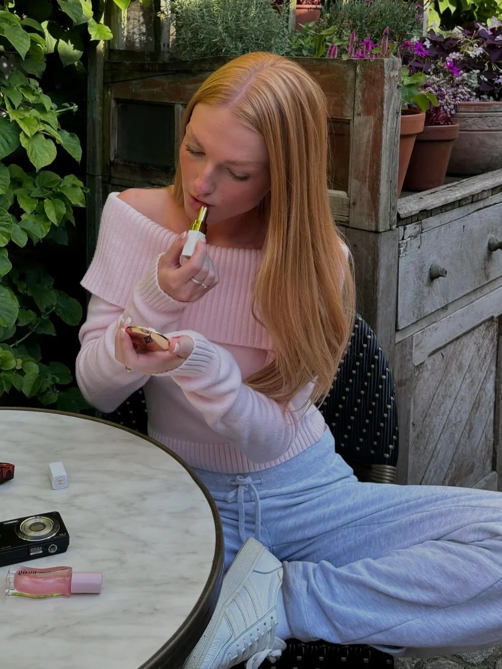 Autumn Pink Off The Shoulder Sweater - Image 4