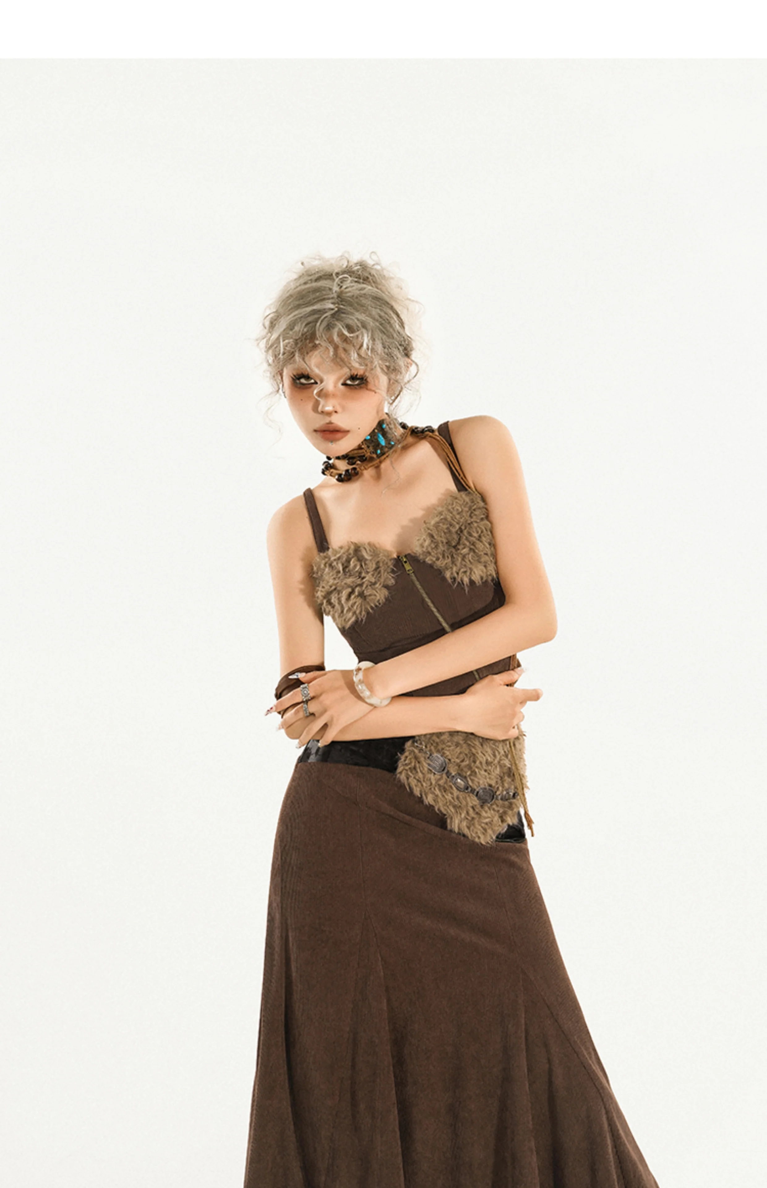 Autumn Wool Fairy Grunge Three-piece Coord - Image 3