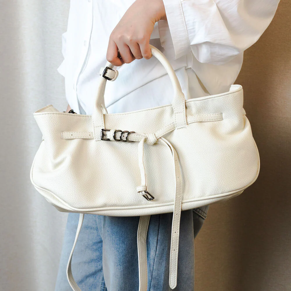 Avenue Montaigne Structured Belted Tote Bag - Image 6