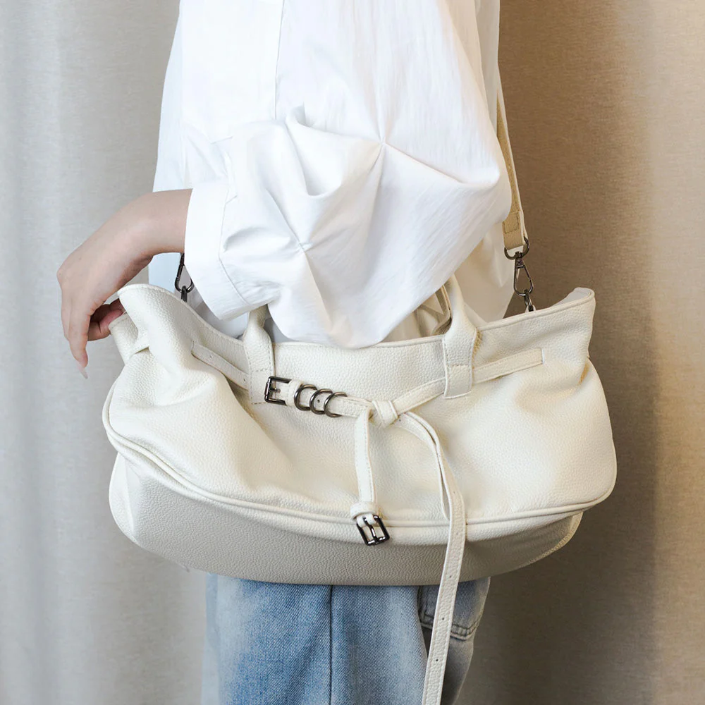 Avenue Montaigne Structured Belted Tote Bag - Image 7