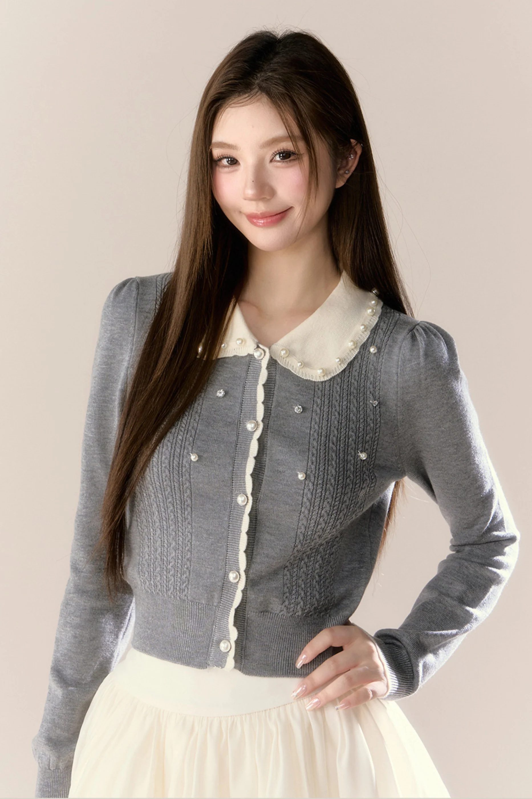 Sweet French Knit Top + Tight Skirt - Image 17