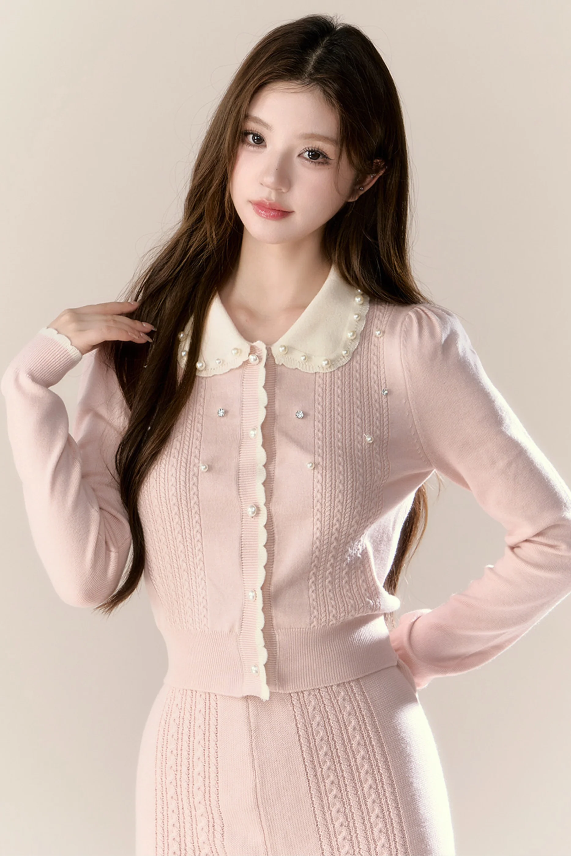Sweet French Knit Top + Tight Skirt - Image 8