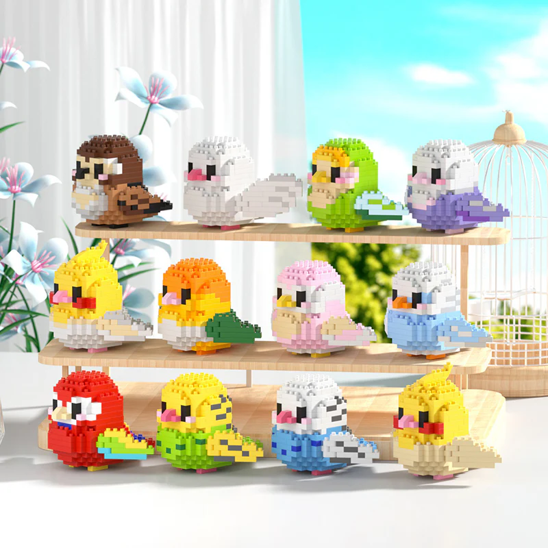 Baby Bird Parrot Building Blocks