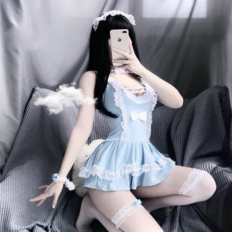 Baby Blue Maid Dress - Image 2