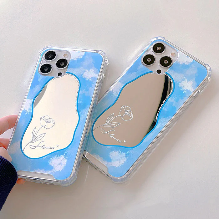 Baby Blue Mirror iPhone Case - Image 3