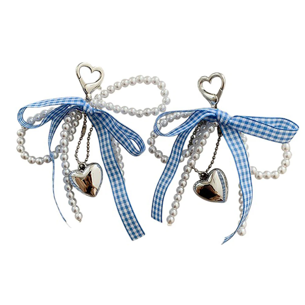 Baby Blue Plaid Bow Shoe Charms - Image 6