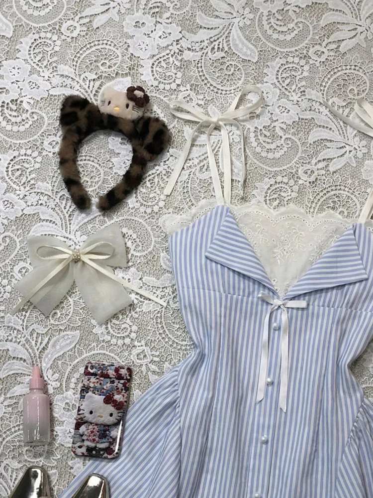 baby blue striped dress - Image 2