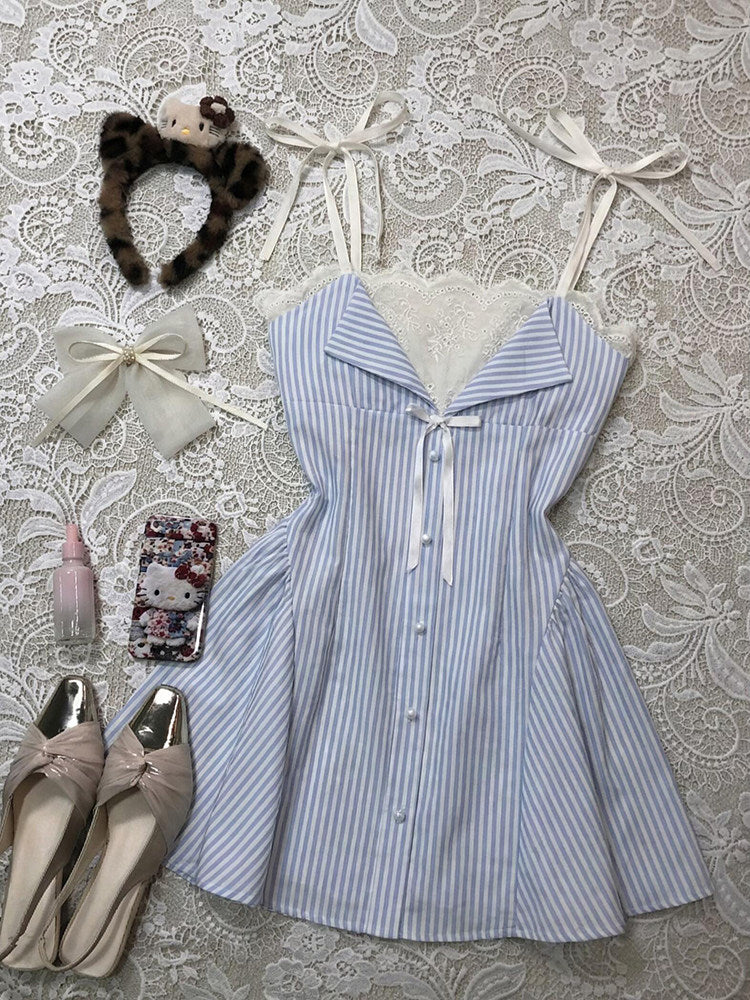 baby blue striped dress - Image 5