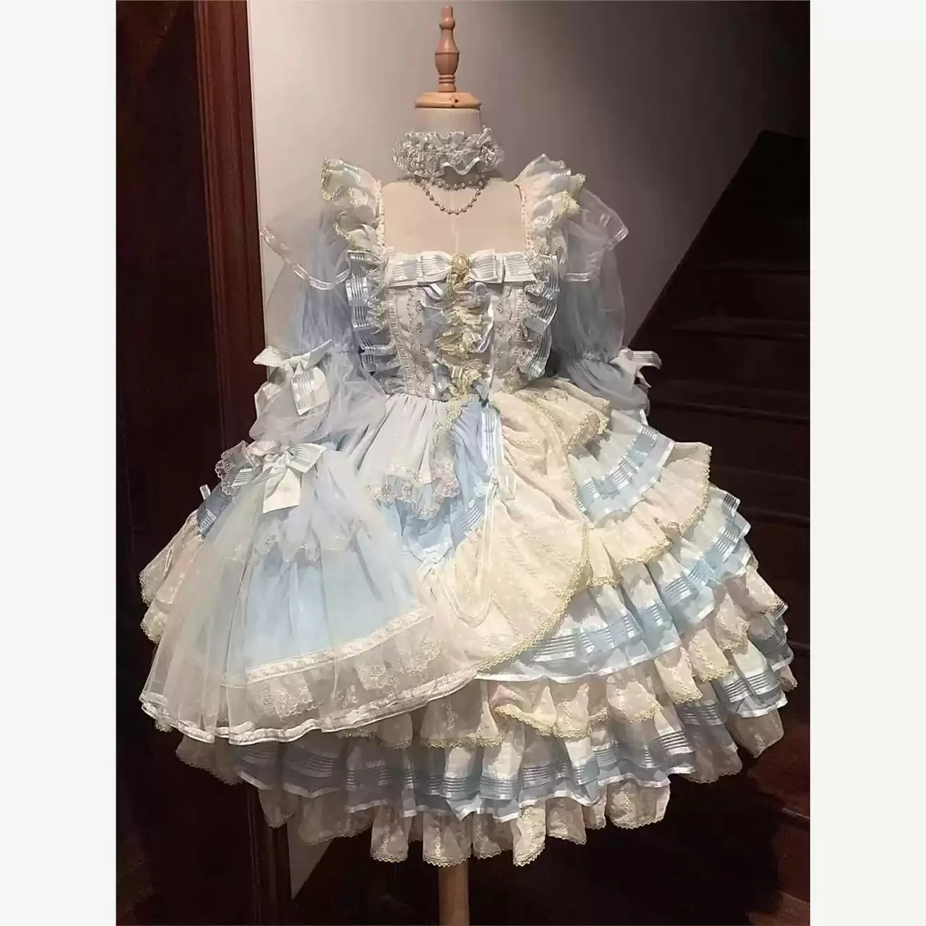 Baby Blue Wedding Lolita Dress - Image 5