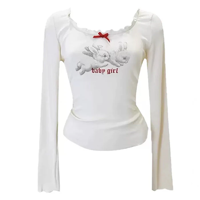 Baby Girl Bunny Long Sleeve Tee - Image 6