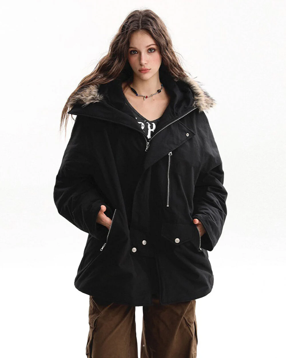 Bad Reputation Fur Trim Parka - Image 12