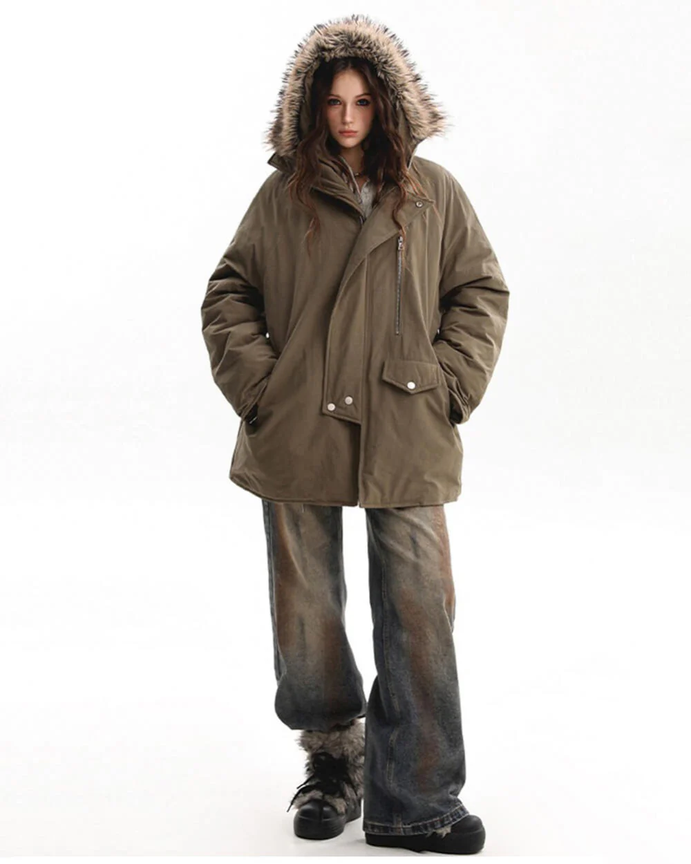 Bad Reputation Fur Trim Parka - Image 13
