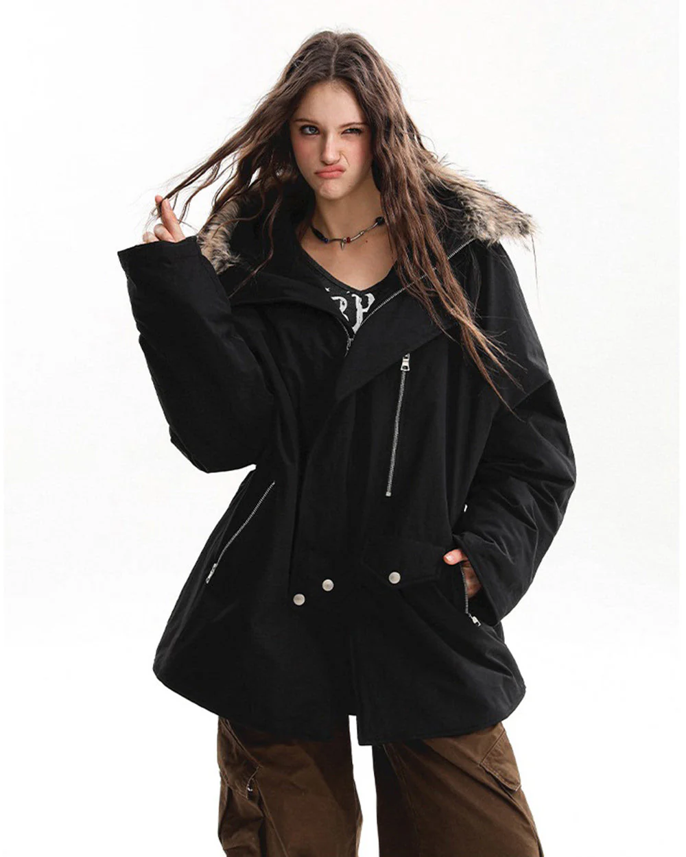 Bad Reputation Fur Trim Parka - Image 3