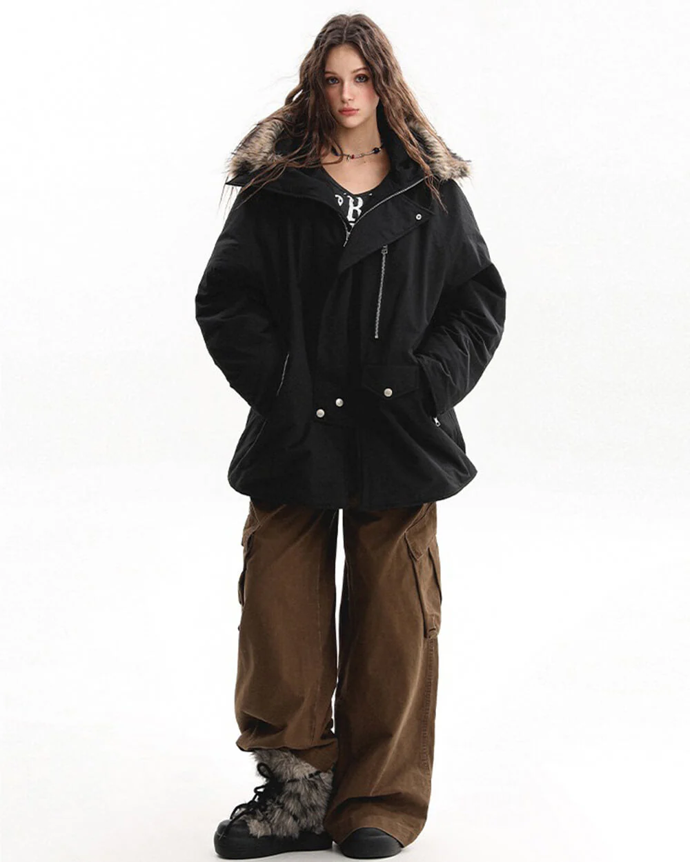 Bad Reputation Fur Trim Parka - Image 4