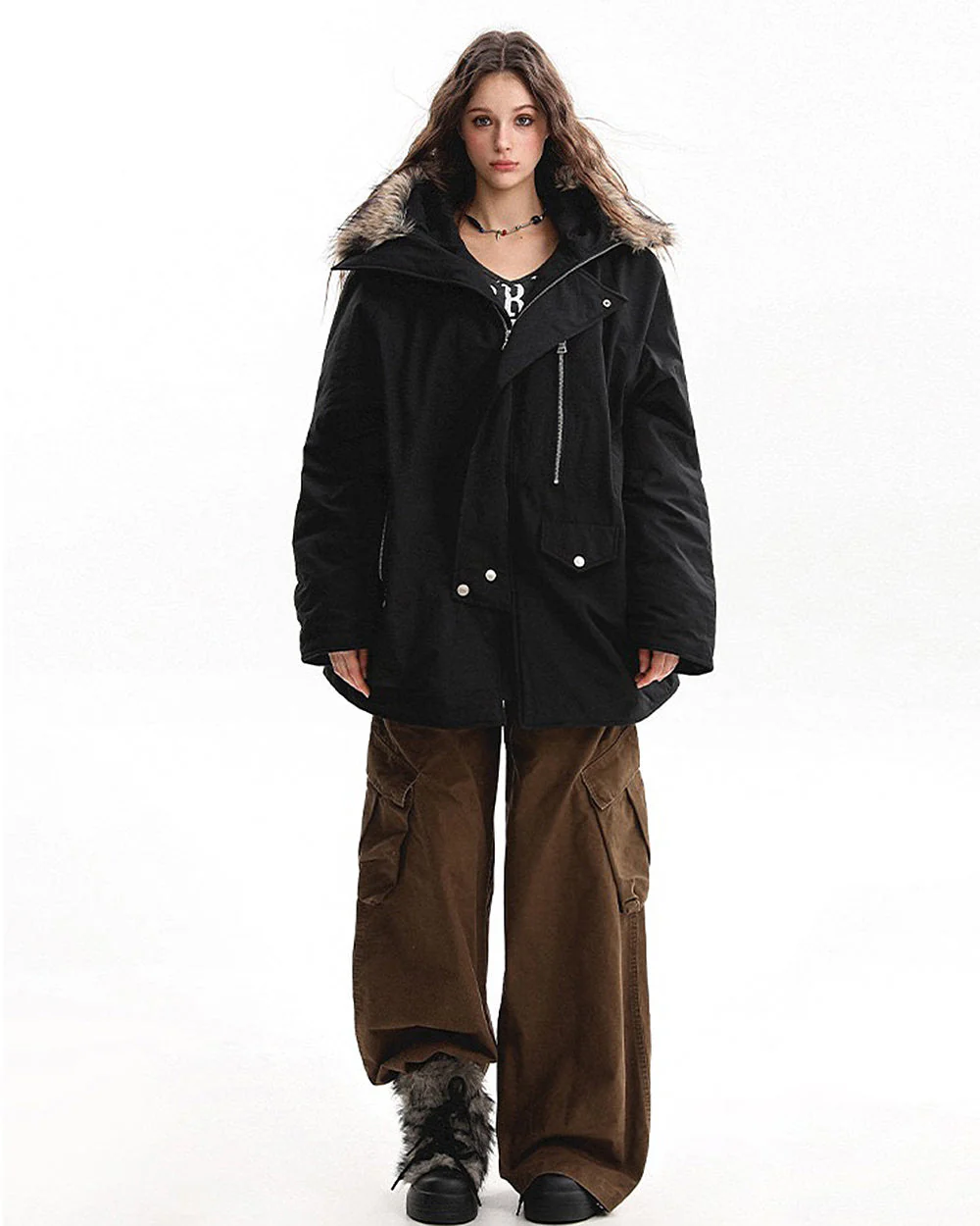 Bad Reputation Fur Trim Parka - Image 9