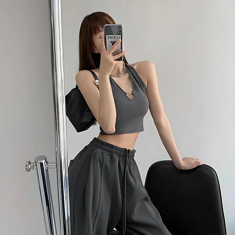 Baddie Heart Ring Halter Top - Image 3