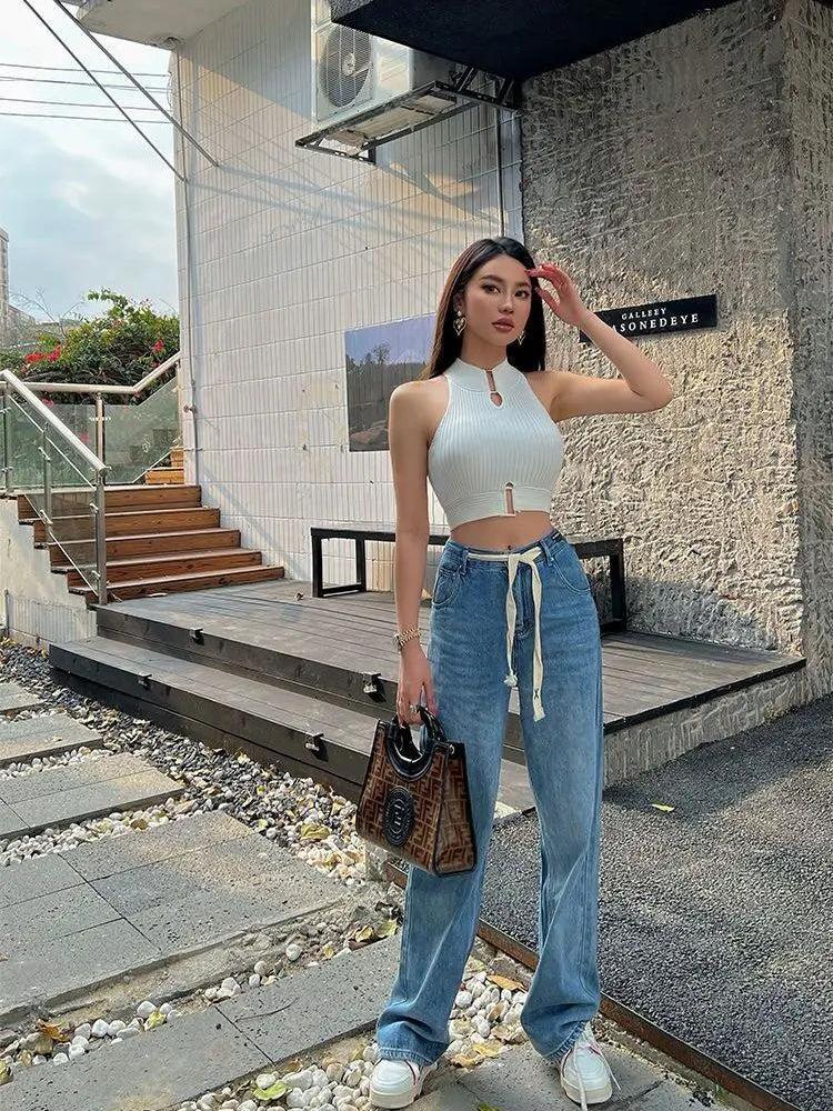 Baddie High Neck Knitted Crop Top - Image 3