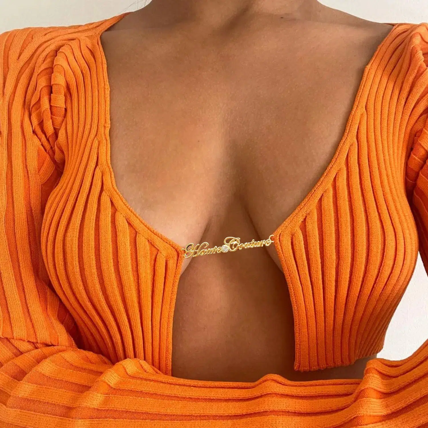 Baddie Knitted Open Front Crop Top - Image 4