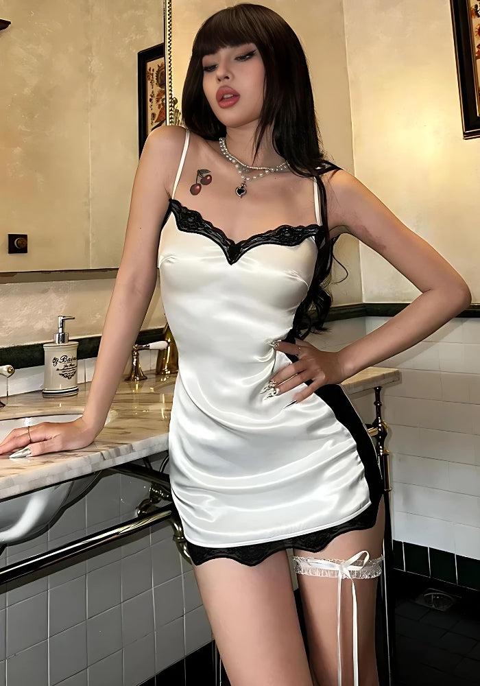 Baddie Lace Mini Dress - Image 3