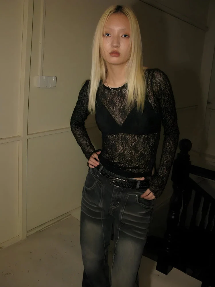Baddie Lace Sheer Top - Image 7