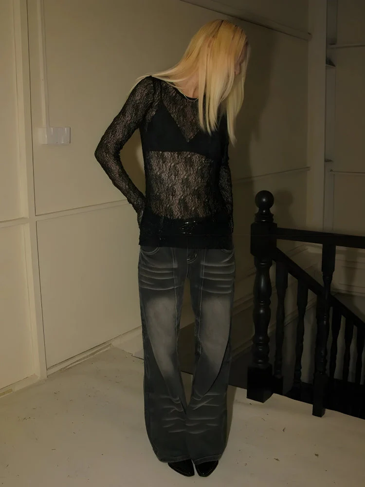 Baddie Lace Sheer Top - Image 8