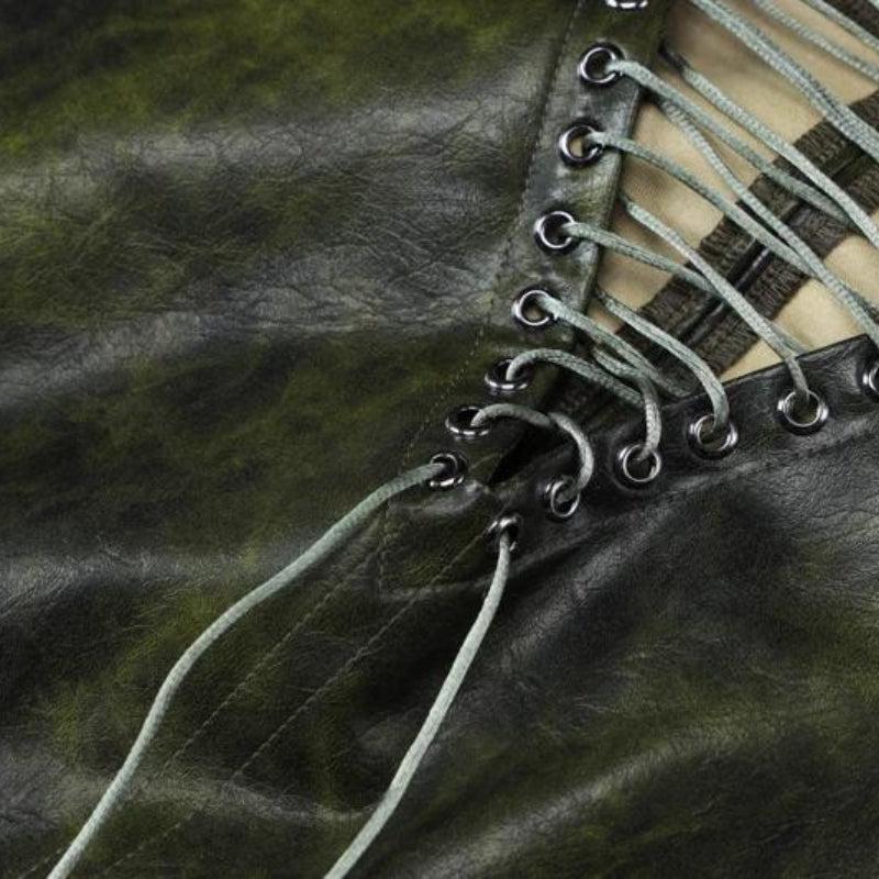 Baddie Leaf Lace Up Split Maxi Skirt - Image 5