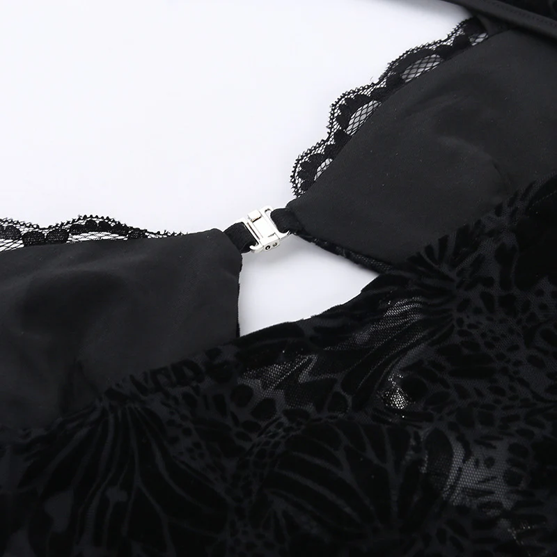 Baddie Mesh Lace Crop Top - Image 7