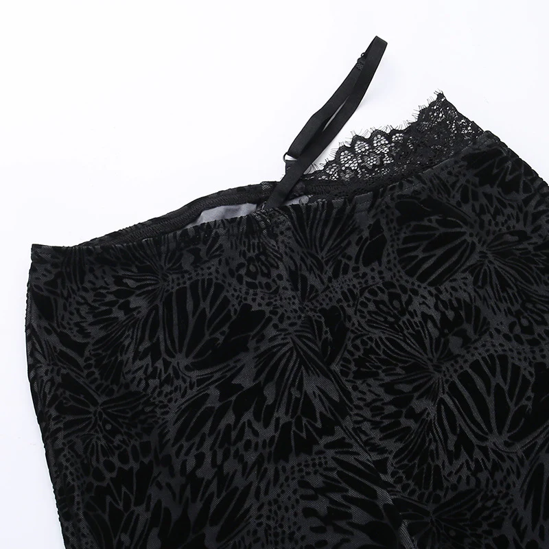 Baddie Mesh Lace Crop Top - Image 9