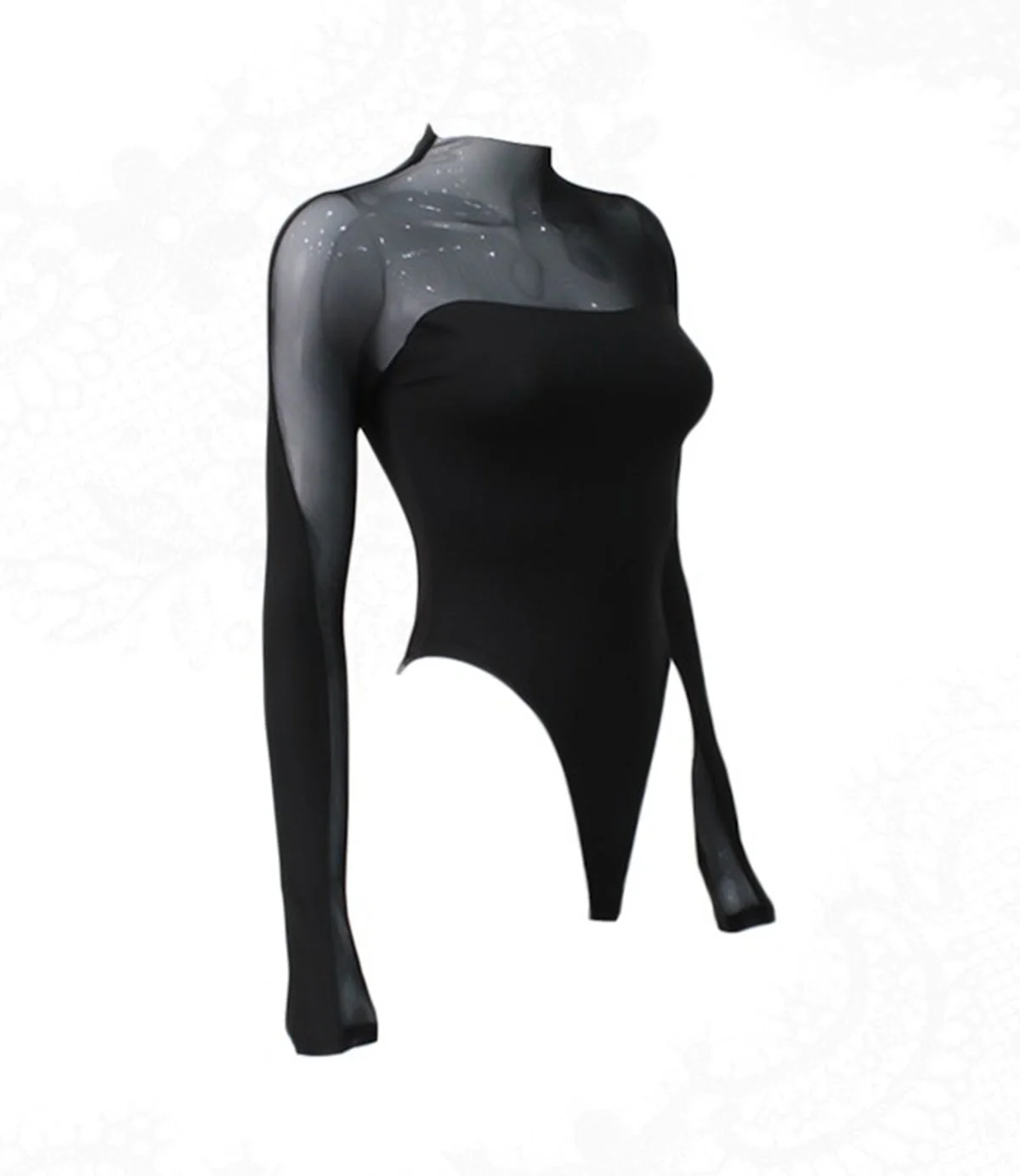 Baddie Mesh Stitching Contrast Jumpsuit - Image 2