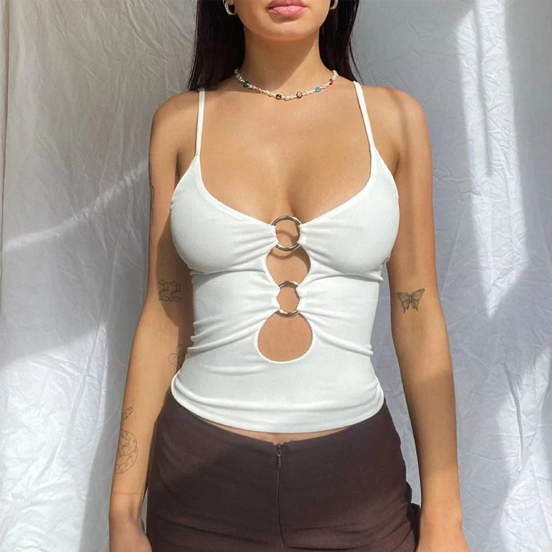 Baddie O-Ring Plunge Neck Top - Image 3