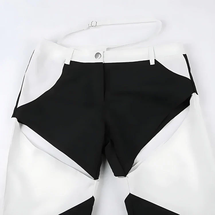 Baddie Patchwork Cut-Out Festival Pants - Image 3