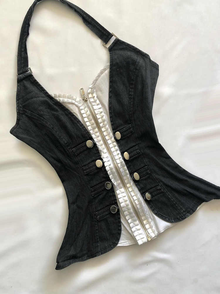Baddie Retro Halter Vest - Image 2
