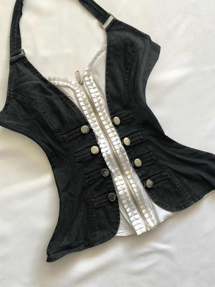 Baddie Retro Halter Vest - Image 3