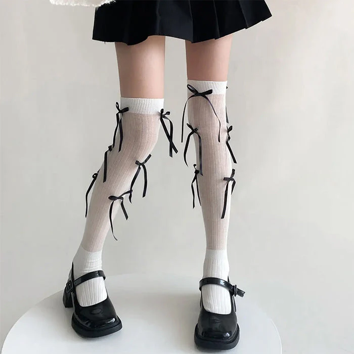 Ballet Core Bow High Socks - Image 7