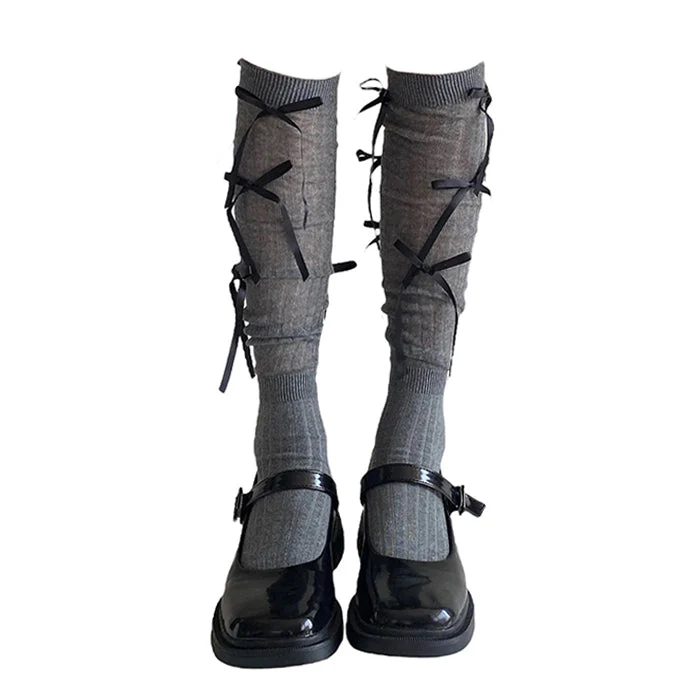 Ballet Core Bow High Socks - Image 8