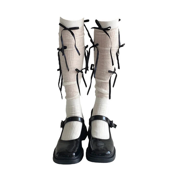 Ballet Core Bow High Socks - Image 9
