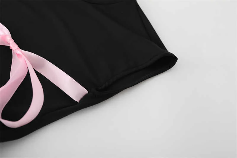 Ballet Drawstring Dark Coquette Dress - Image 5