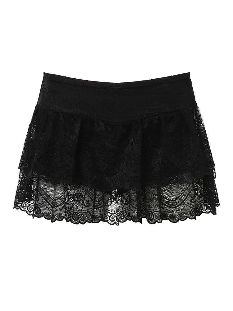 Ballet Lace Cake Dark Coquette Skirt - Image 5